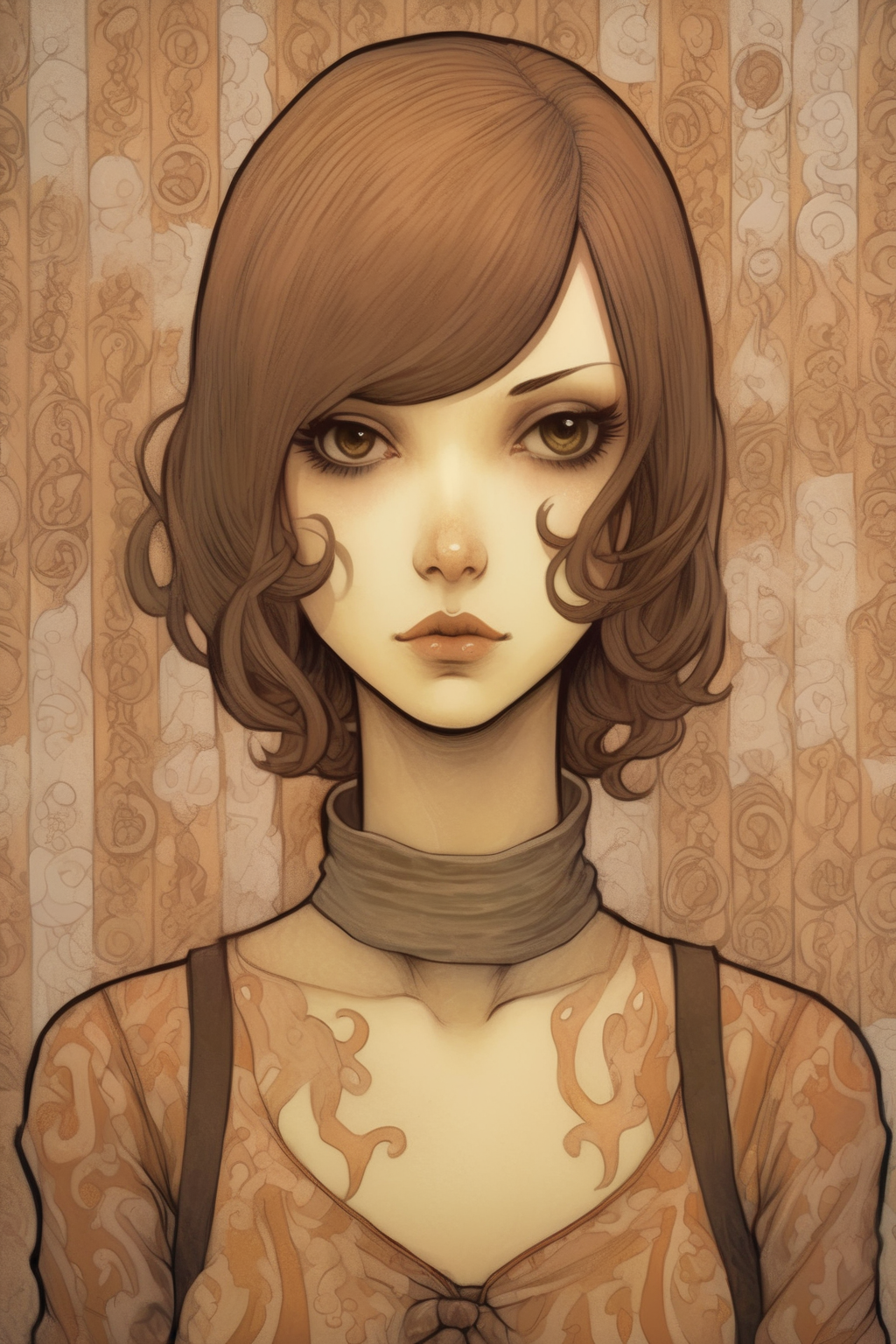 00037-1341050744-_lora_Audrey Kawasaki Style_1_Audrey Kawasaki Style - Alessa from silent hill the game but more attractive in an illustrative st.png